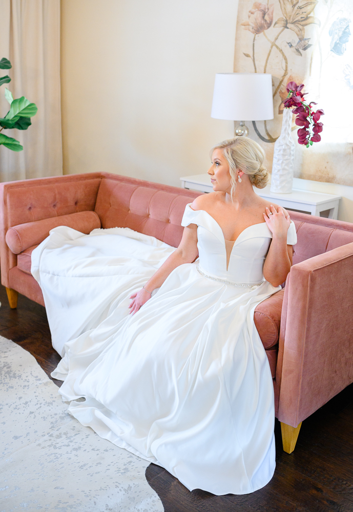 A clean bridal suite becomes a beautiful location for getting ready photos