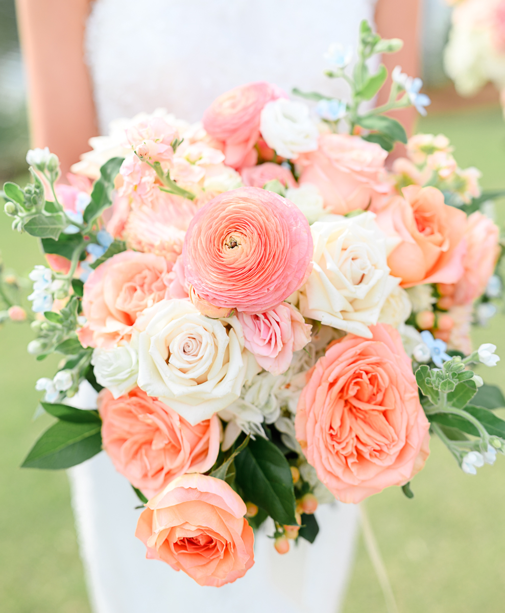 Vibrant wedding color palette for the bride at Serendipity Wedding Venue in Dothan, Alabama